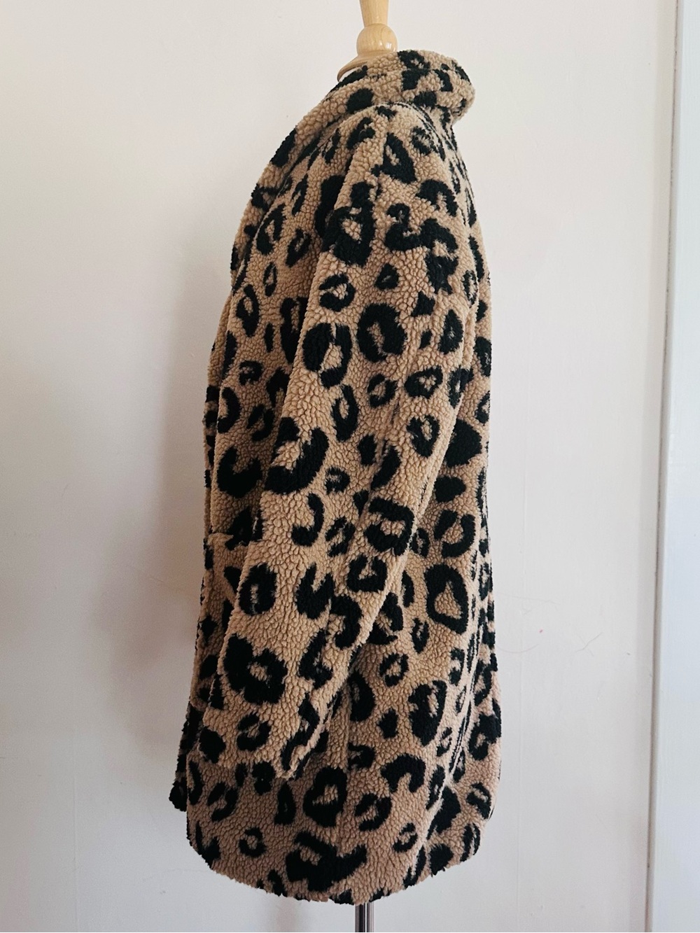 Jessica Simpson Carmen Coat Leopard Faux Fur Teddy Jacket Size Small - Picture 3 of 9